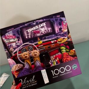 Buffalo Vivid Collection - night at the drive in 1000-Piece Puzzle